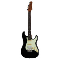 CRAFTER Modern Seoul S style Electric Guitar with H/S/S Pickups in Cosmic Black