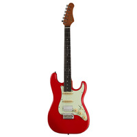 CRAFTER Modern Seoul S Style Electric Guitar with H/S/S Pickups in Vintage Red