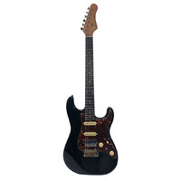 CRAFTER Crema S Style Electric Guitar with H/S/S Pickups in Cosmic Black