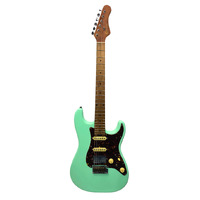 CRAFTER Crema S Style Electric Guitar with H/S/S Pickups in Ara Green