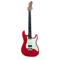 CRAFTER Silhouette S Style Electric Guitar with H/S/S Pickups in Vintage Red