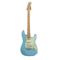 CRAFTER Silhouette S Style Electric Guitar with H/S/S Pickups in Day Blue