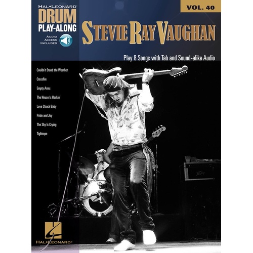 STEVIE RAY VAUGHAN Drum Playalong Book with Online Audio Access Volume 40