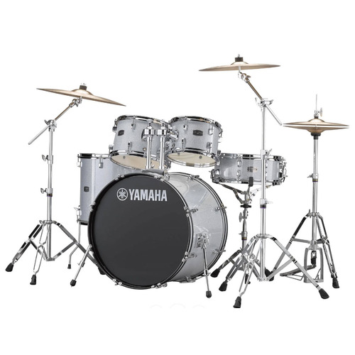 YAMAHA Rydeen 22 Inch 5 Piece Drum Kit With Hardware & Cymbals Silver Glitter