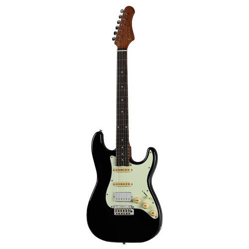 CRAFTER Modern Seoul S style Electric Guitar with H/S/S Pickups in Cosmic Black