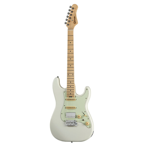 CRAFTER Silhouette S Style Electric Guitar with H/S/S Pickups in Olympic White