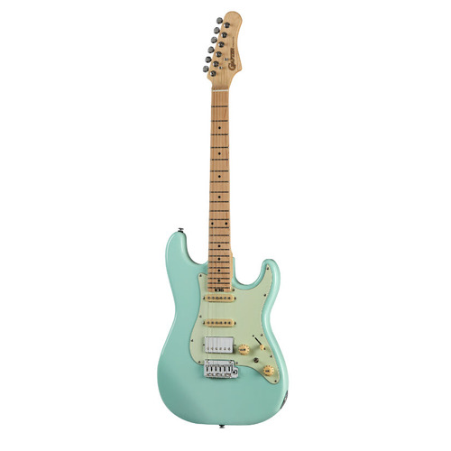 CRAFTER Silhouette S Style Electric Guitar with H/S/S Pickups in Ara Green